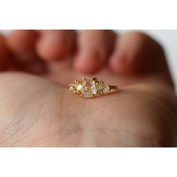 Engagement rings, raw diamond ring raw stone ring size 3 4 5 6 7 8 9 10 … - Picture 4 of 9